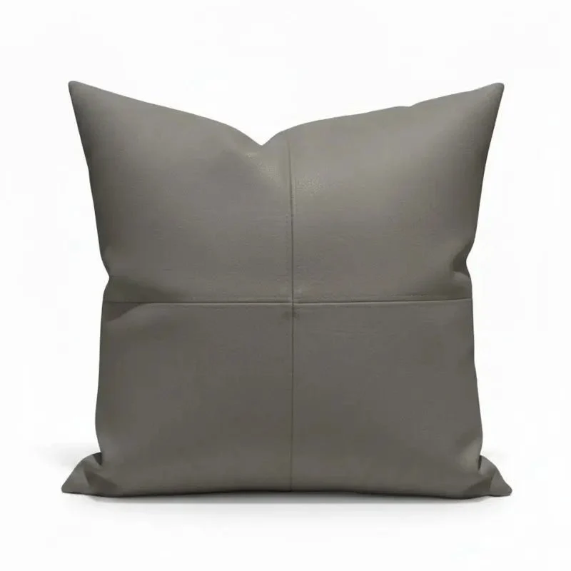 Kunstleder-Kissen 40x40 cm | Comfort Glattleder-Optik