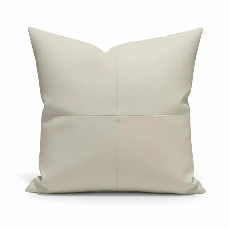 Kunstleder-Kissen 40x40 cm | Comfort Glattleder-Optik