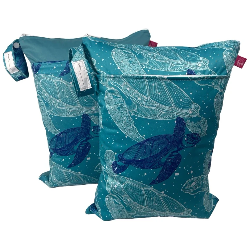 Wetbag Set „Schildkröte“ - waschbare Wäschebeutel