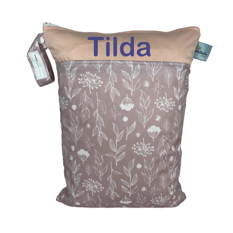Wetbag „Zweige rosé“ - personalisiertes Geschenk