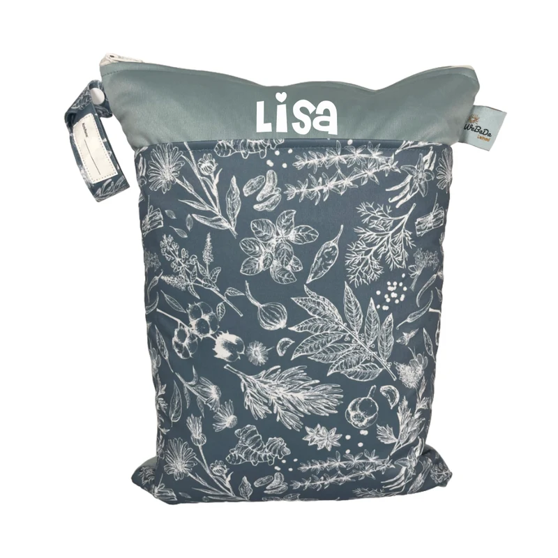 Wetbag „Kräuter“ - personalisierbarer Wäschebeutel