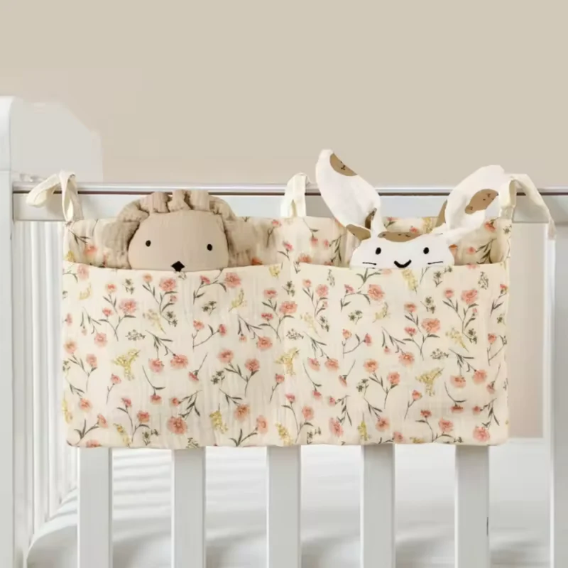 Betttasche aus Musselin - Utensilo für Baby- & Kinderbett