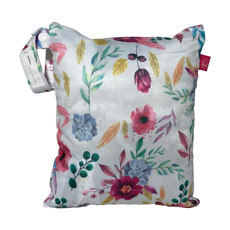 Mittelgroße Wetbag „Blüten"- Hygienetasche M