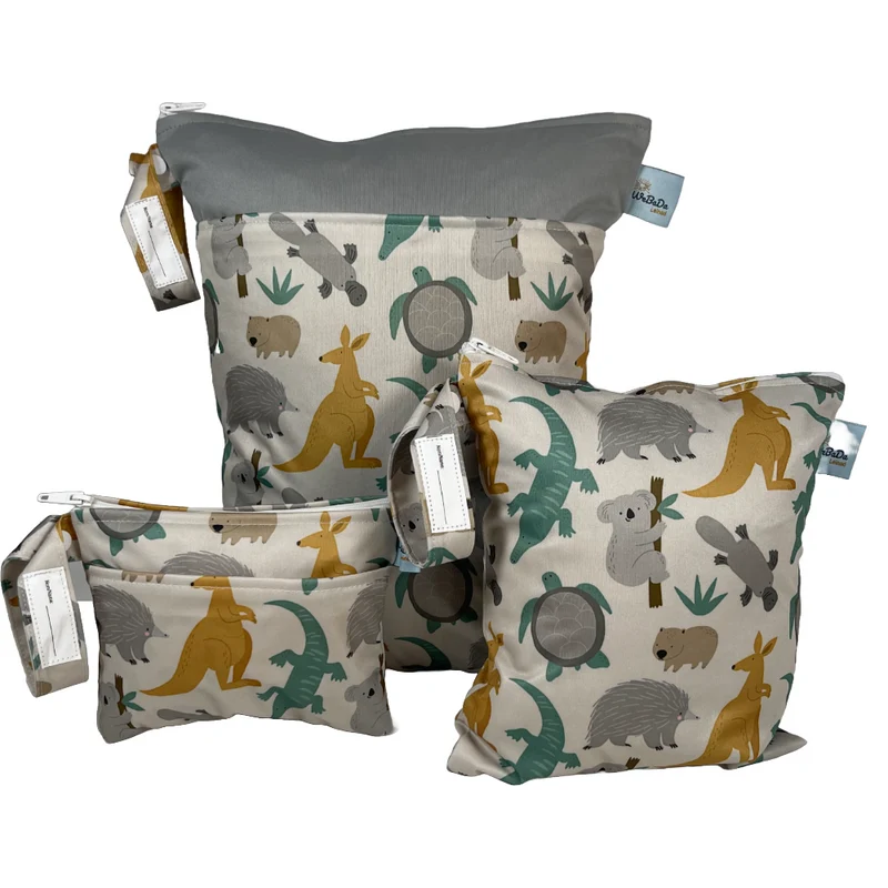 WETBAG SET „Australien“ - geruchsdichte Wäschebeutel für Kita, Reise & Alltag