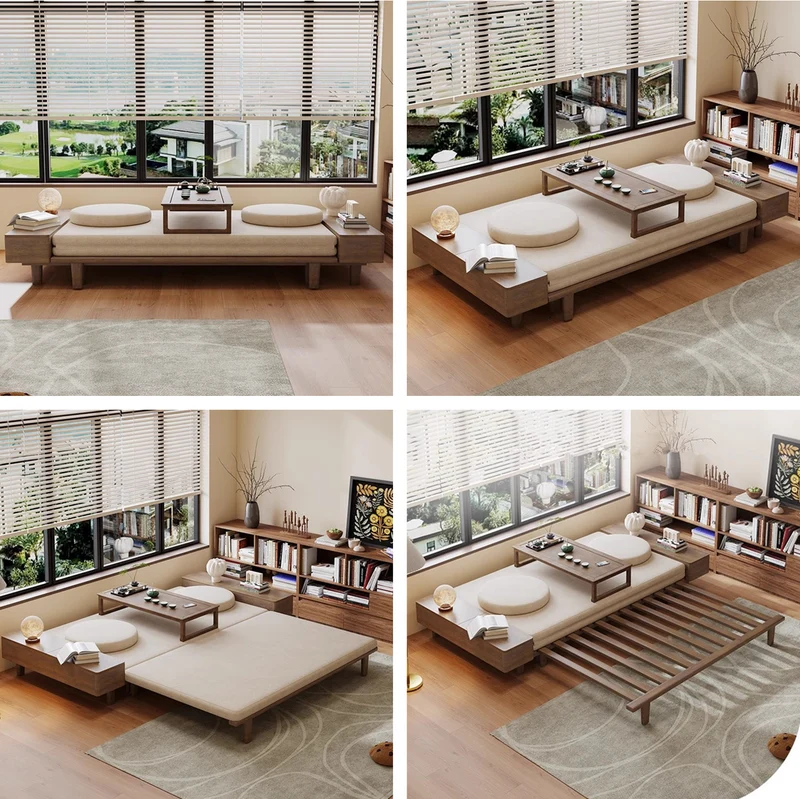 Zen Transform Schlafsofa mit Chabudai-Tisch