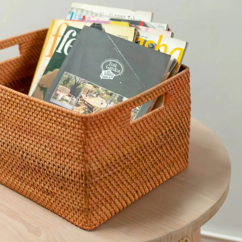 Rechteckiger Rattan Aufbewahrungskorb Warsa