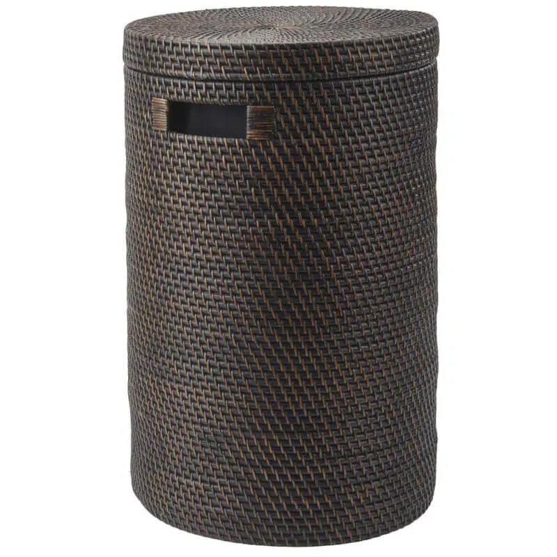 Wäschekorb Rattan mit Deckel Cino