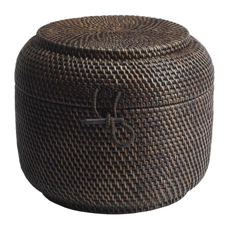 Rattan Korb mit Deckel Cino