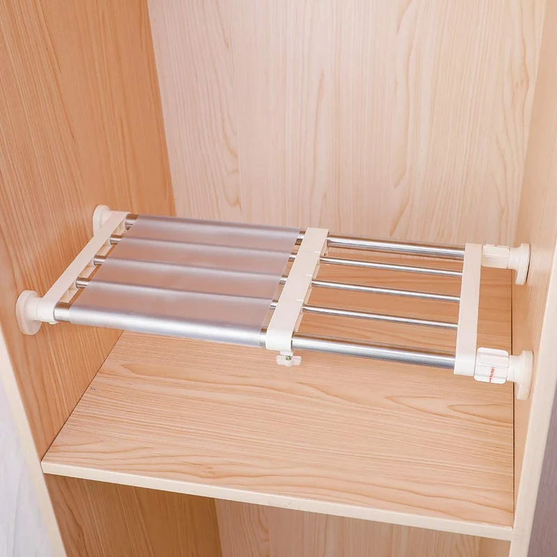 Erweiterbares Schrankspannregal für Garderobe, Küche, Badezimmer