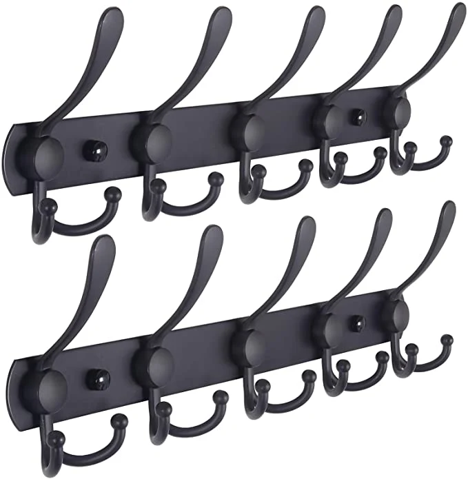 Wandgarderobe aus Edelstahl mit 5 Haken
