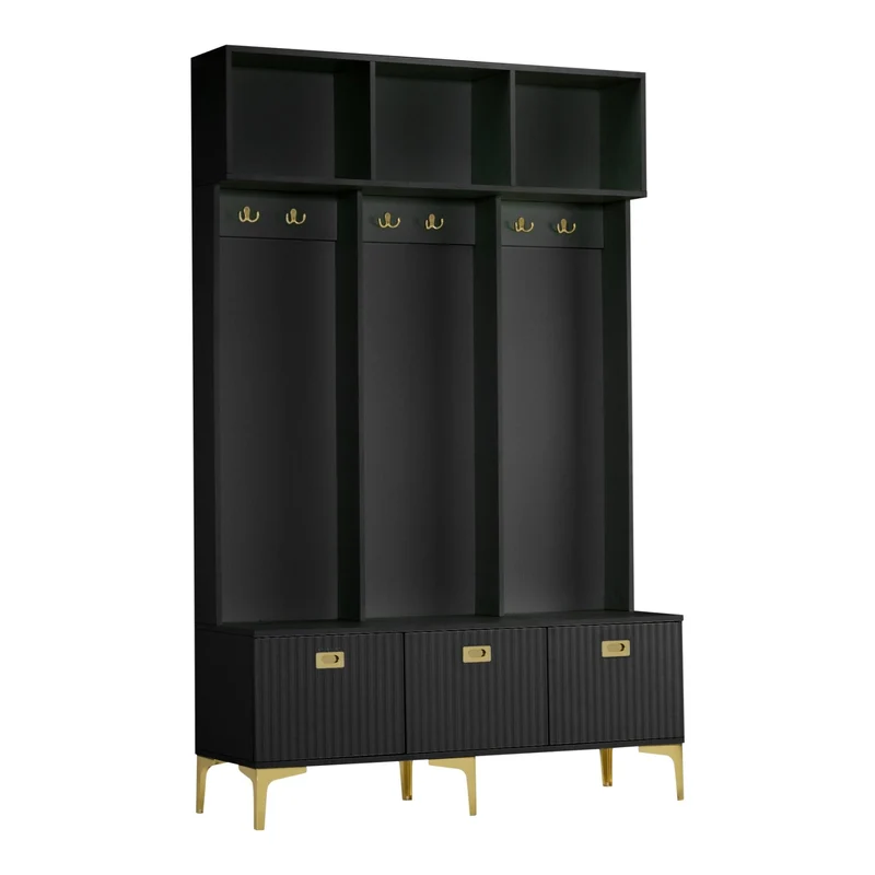 Garderoben-Set mit Bank, Haken & Stauraum
