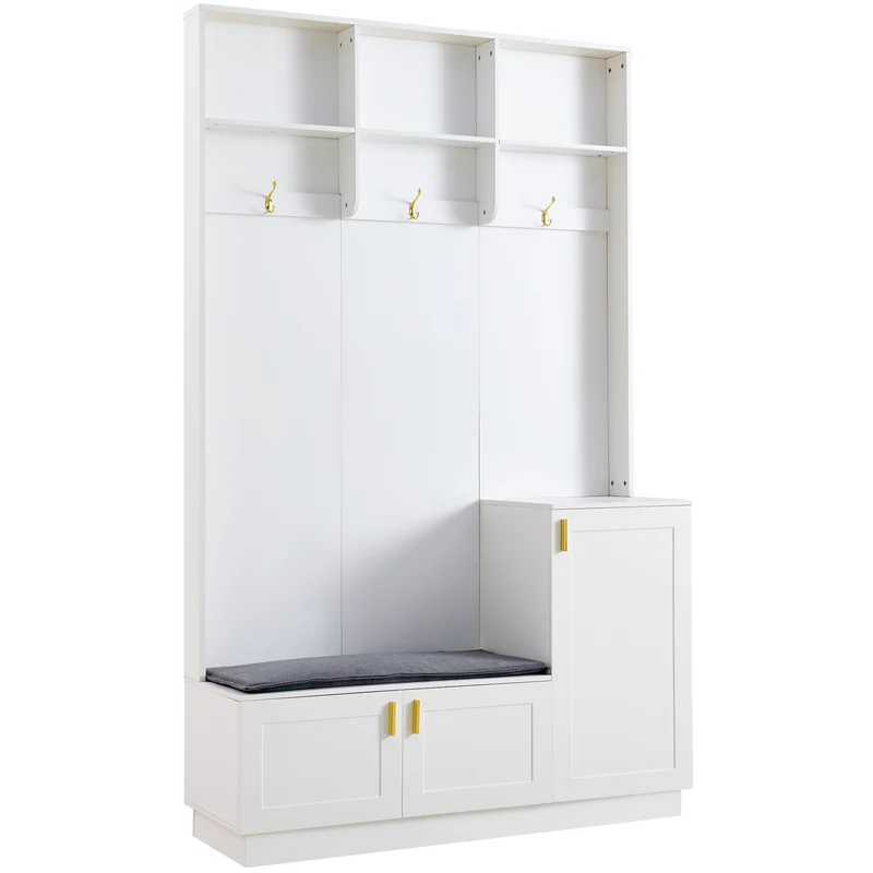 Garderoben-Set mit Bank, Schubladen und Haken