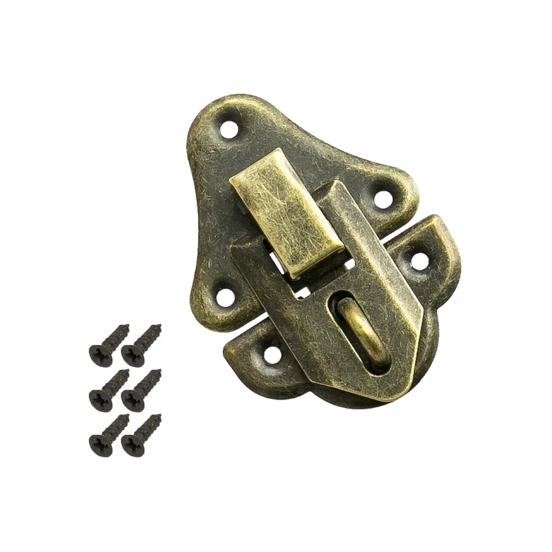 Vintage Verschluss mit Schlossöse, HMF 6495, Bronze