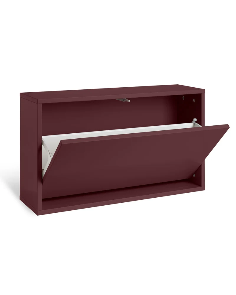 Shoe Box Narrow - Maroon Red