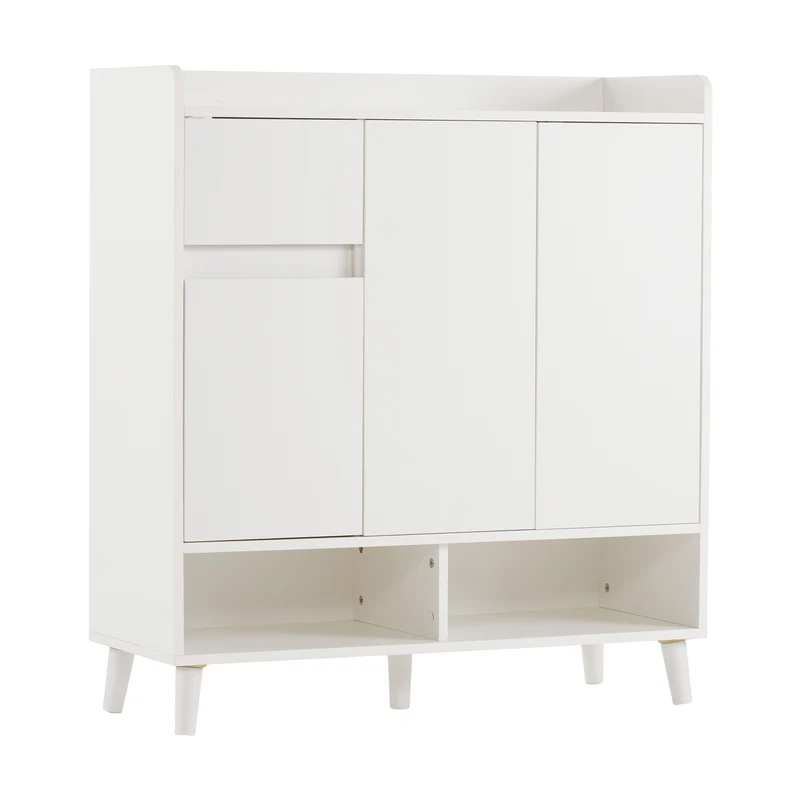 Schuhschrank mit verstellbaren Einlegeböden, 99 x 90 x 35 cm