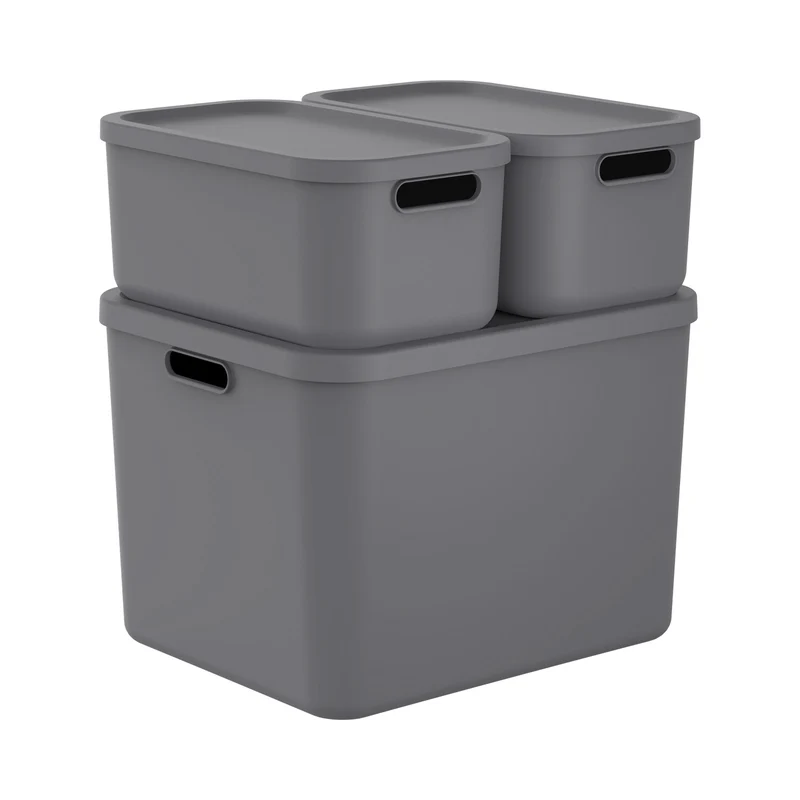Aufbewahrungsboxen-Set 3tlg. 2x 12l und 55l ALBULA LIGHT