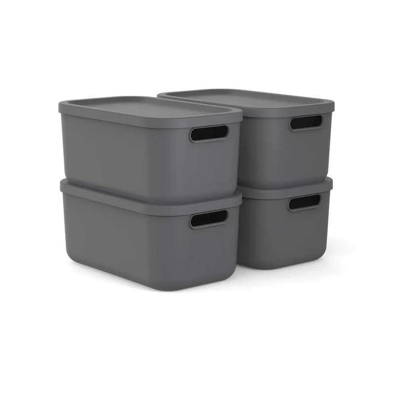 Aufbewahrungsbox 4er Set 12 l ALBULA LIGHT