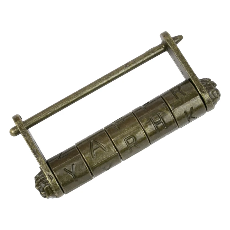 Antikes chinesisches Deko Zahlenschloss, HMF 6498, 8 x 3,5 x 1,5 cm