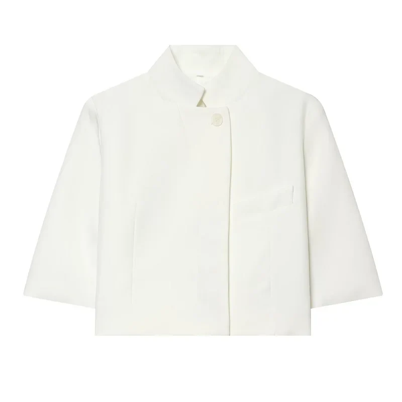 Damen Cropped Blazer mit Kurzarm – Alvéra