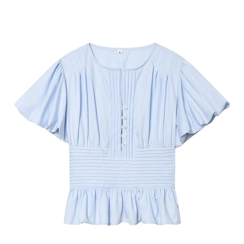 Liora Damen Bluse mit Volantärmeln