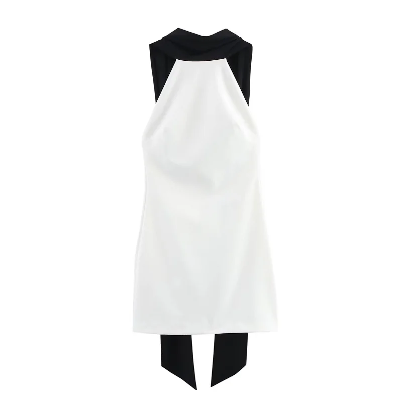 Amélisse Damen Minikleid mit Halterneck und Offenem Rücken