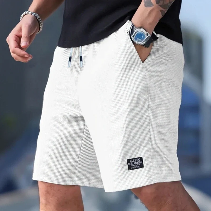 Ventaro Herren Shorts aus strukturiertem Polyester mit elastischem Bund