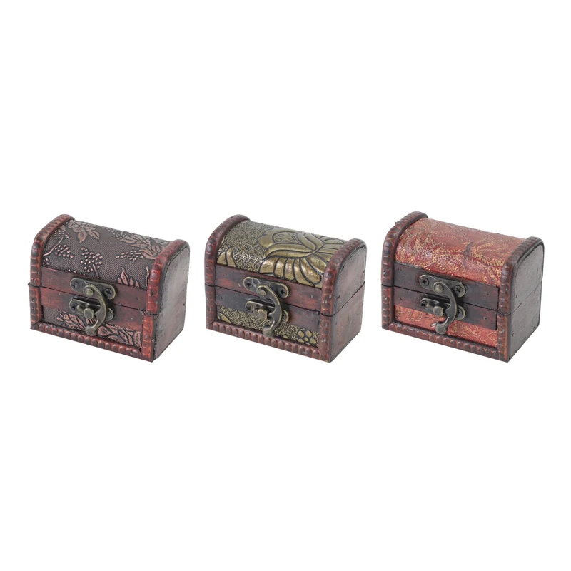 Schatztruhe 3er Set, HMF 6415-108, 8 x 5 x 6 cm