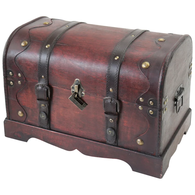 Schatztruhe mit Schloss, Kambodscha, HMF 6403-140, 40 x 23 x 27 cm