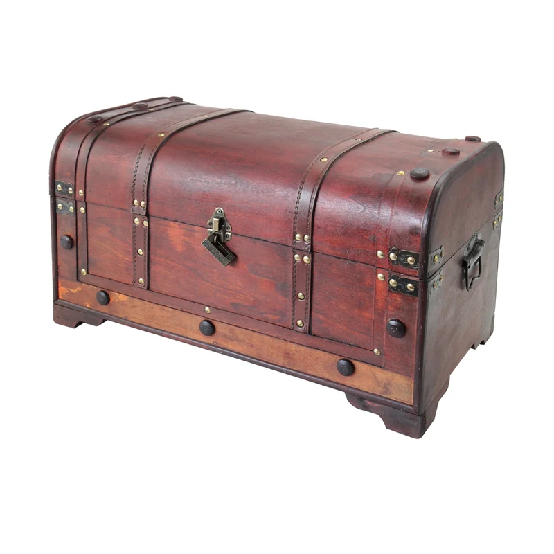 Schatztruhe mit Schloss, Mexiko, HMF 6402-154, 54 x 28 x 30 cm