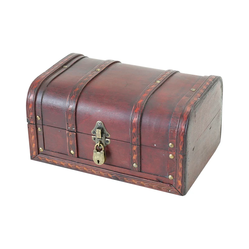 Schatztruhe mit Schloss, Spanien, HMF 6401-130, 30 x 20 x 15 cm