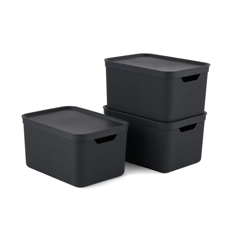 3er Set Dekobox mit Deckel DIN A4 JIVE