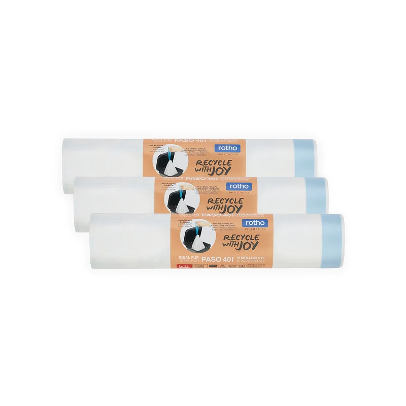 Müllbeutel Set 3 x 15 Stück für 40l PASO