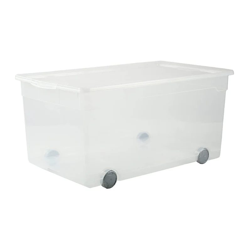 Box mit Rollen 63 l CLEAR
