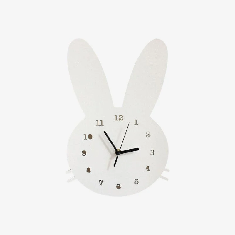BunnyTick Kinder-Wanduhr – Dekorative Wanduhr mit Hasenmotiv