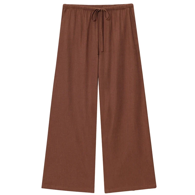 Velmira Damen Weite Sommerhose mit Hoher Taille und Lockerem Schnitt