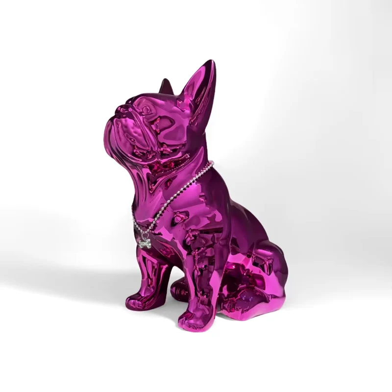 Miro Skulptur – Französische Bulldogge aus Kunstharz