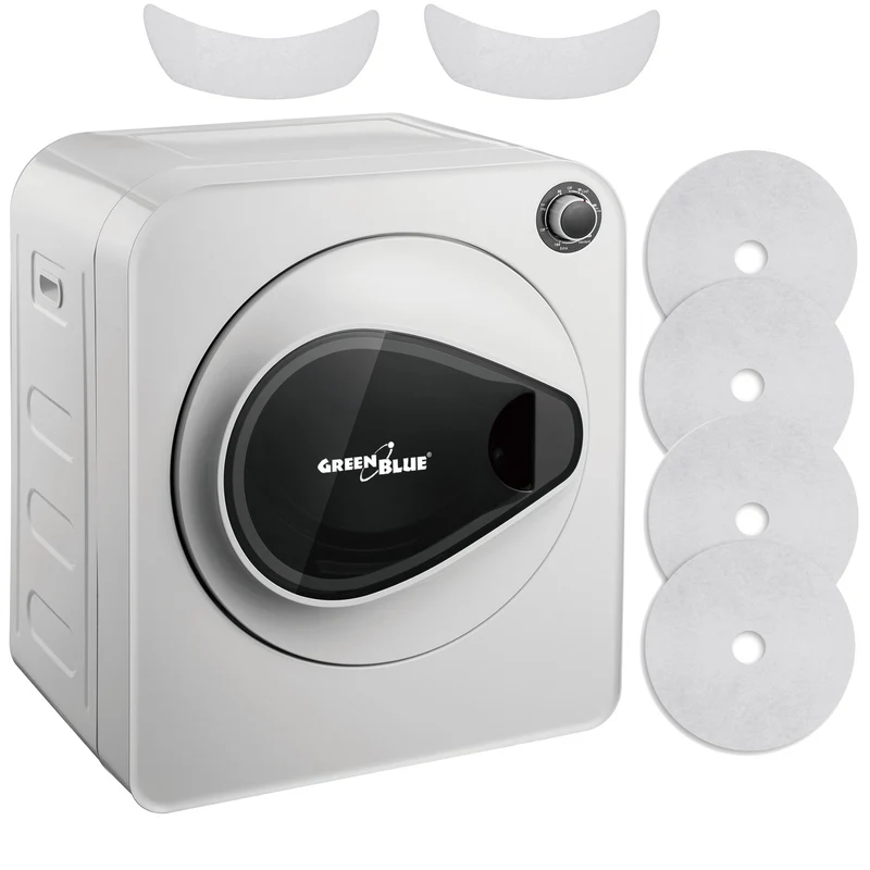 GreenBlue elektrischer Wäschetrockner für 3 kg Wäsche, GB405+ 2 Stk. GreenBlue GB483 Wäschetrockner Filtersatz