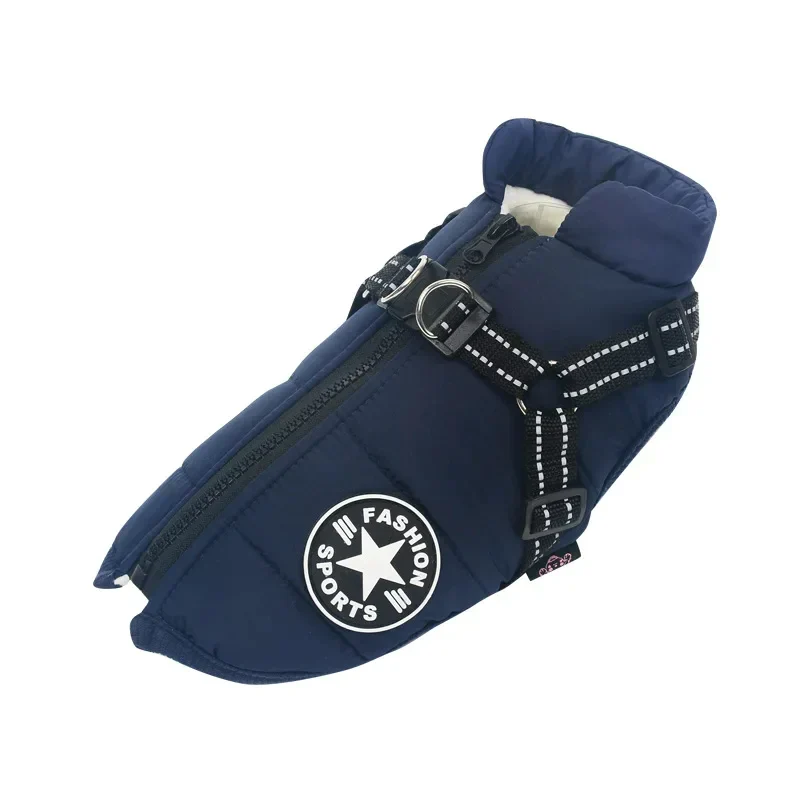 Caniflex Winter-Hundejacke mit integrierter Geschirr-Funktion