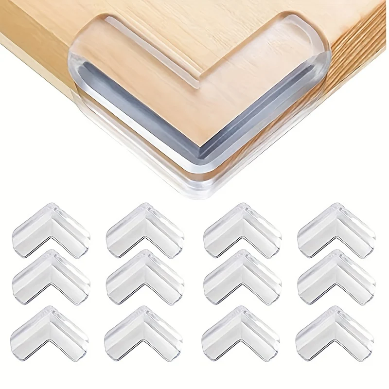Transparente Eckenschutz-Set aus Silikon (12 Stück)