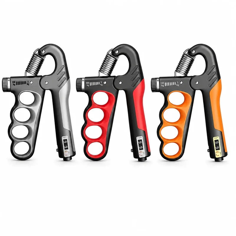Handtrainer Griffkrafttrainer 5-100kg Einstellbar mit Zähler Unterarm Finger Fit