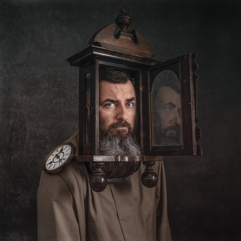Surreal Clock Man