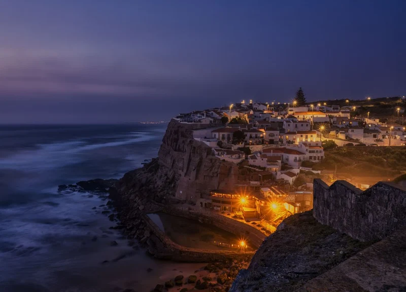 Coastal Town Twilight Glow