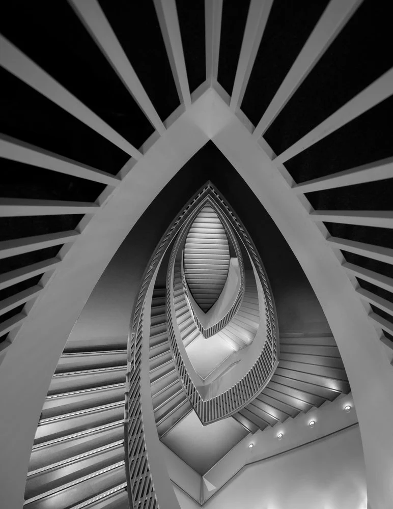 Geometric Spiral Stairs