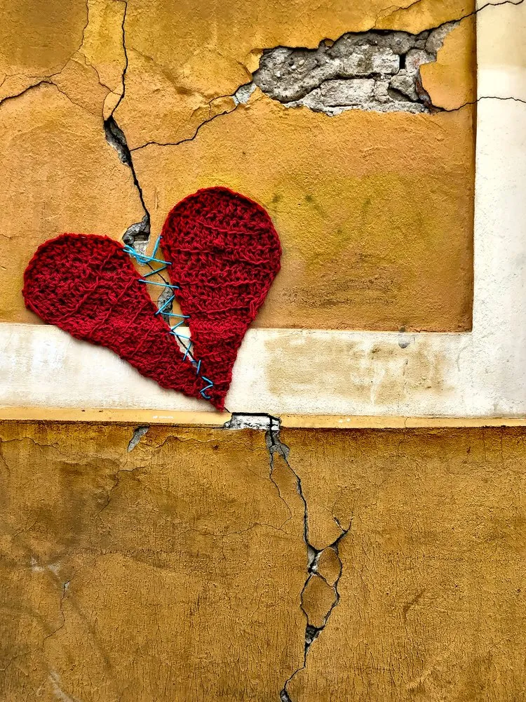 Mended Heart On Wall