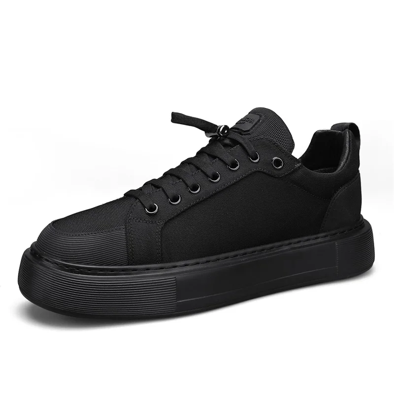 Varento Sneaker mit Schnürung und profilierter Gummisohle – Freizeitschuh mit Textiloberfläch
