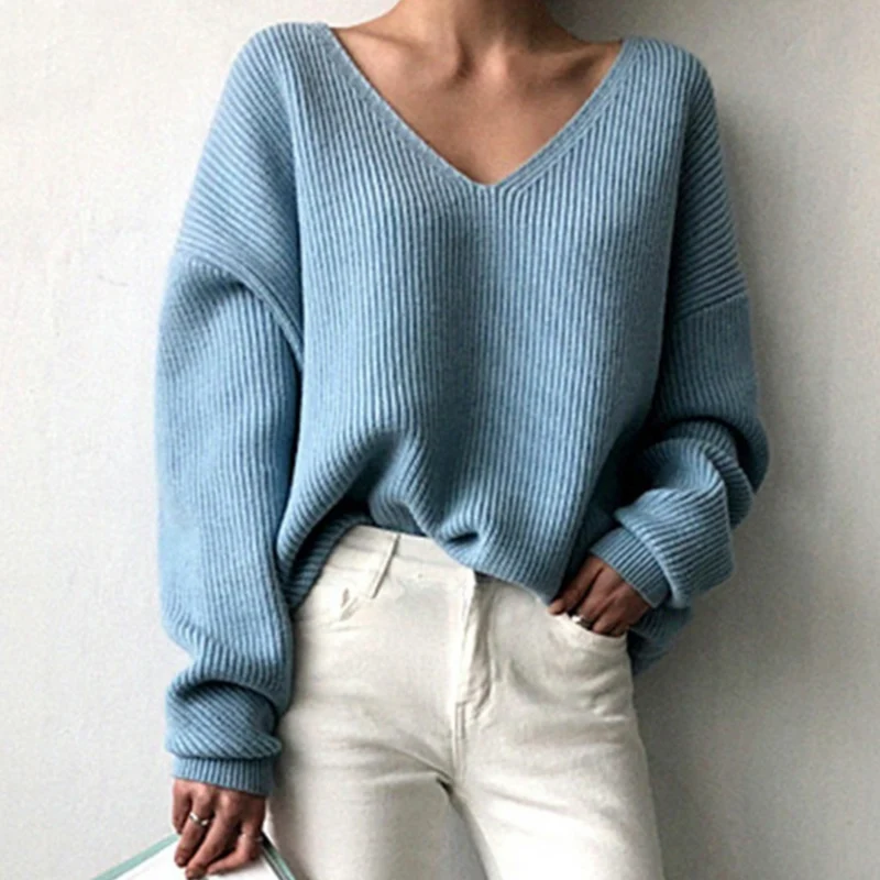 Avirel Oversize Strickpullover mit langen Ärmeln und lockerer Passform für Alltag und Freizeit