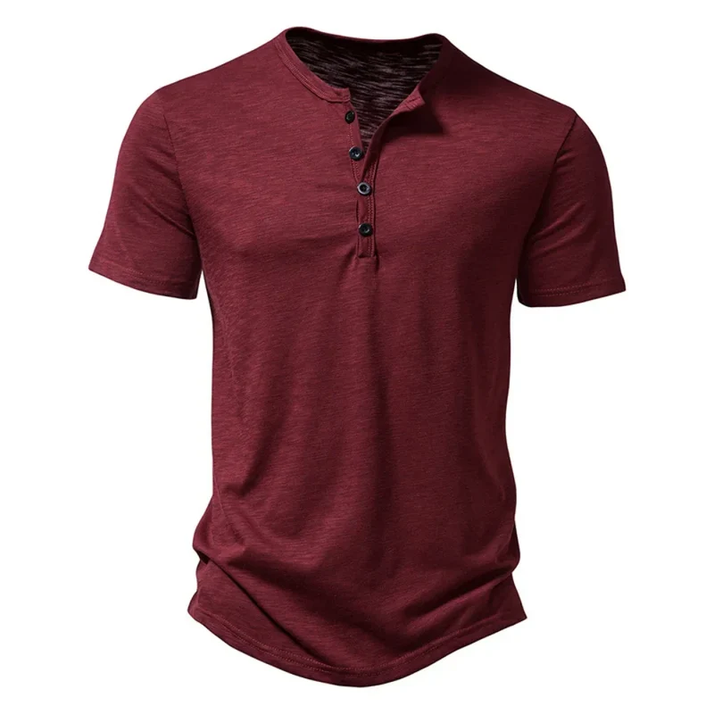 Velano Henley T-Shirt kurzarm mit Knopfleiste und bequemer Passform für den Alltag