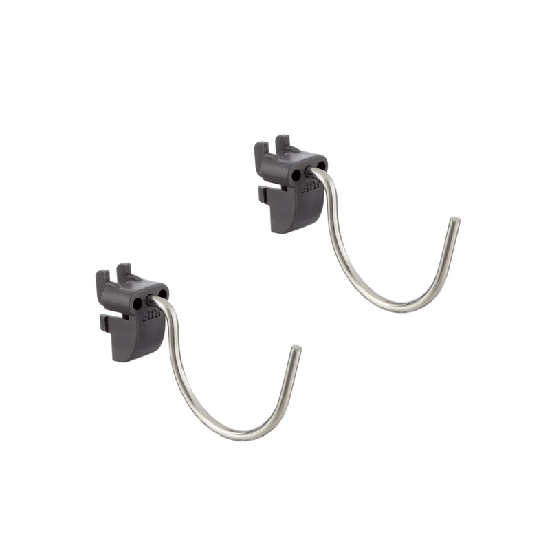 Kleine ronde haak voor pegboard set van 2 grijs - Garage+ by Elfa