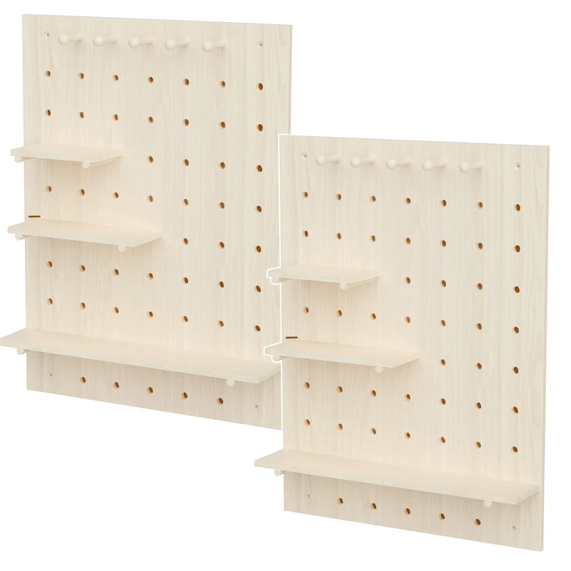Whiteboard-Organizer aus Holz Maclean, helle Holzfarbe, 60x80 cm, max. 20 kg, MC-131 WD, 2 Stück