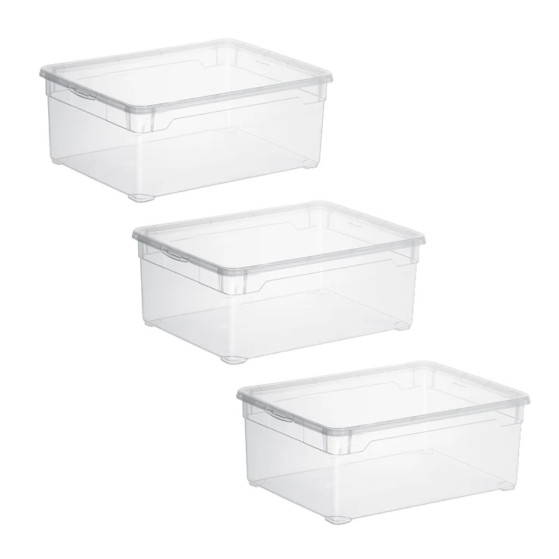 3er Set Box Men Shoe CLEAR